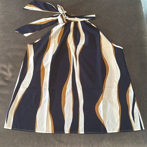 Women’s Halter Neck Casual Loose Top Blouse Side Bow Tie Size 3XL NWT - Picture 5 of 7